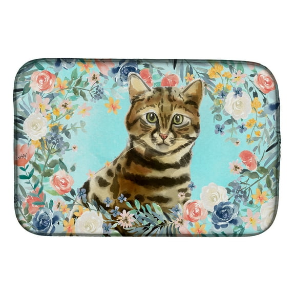 Bengal Spring Flowers Dish Drying Mat
