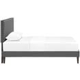 thumbnail image 4 of Modway Macie Twin Fabric Platform Bed with Squared Tapered Legs in Gray, 4 of 5