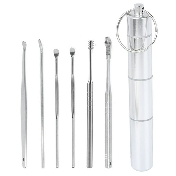 6 unids/set recolectores de cera de oídos herramienta de limpieza removedor de cera de oídos de acero inoxidable con caja YUNYI BRAND Deportes