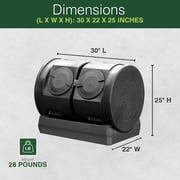 Good Ideas Compost Wizard Outdoor Dual Tumbler Compost Container, Black