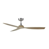 Lucci Air 21065301 Lucci Air Moto Brushed Nickel and Teak 52-inch Ceiling Fan