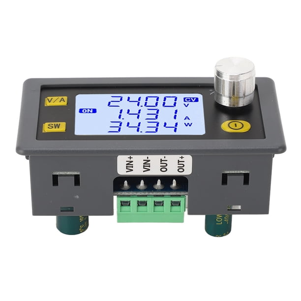 Módulo Reductor De Voltios, Regulador De Voltaje Variable Pantalla LCD De 0,6-30 V Disipador De Calor Grueso Seguro Múltiples Mecanismos De Protección De Software Para
