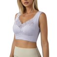 thumbnail image 1 of Lace Bralettes for Women High Support Backless Seamless Bra Wireless Push Up Rosy Lift Bras Posture Correcting Bra Ice Silk No Underwire Bras Full Coverage Lifting & Shaping Bras for Women Blue 36, 1 of 4