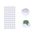 thumbnail image 3 of Artificial Flowers, White and Blue Fake Roses with Lace for DIY Wedding Decor Bridal Valentines Day 144Pcs, 3 of 6