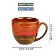 thumbnail image 5 of Studio Pottery Ceramic Soup Cups With Handle Set Of 4 - 350ml, Ombre Red | Maggi Bowls | Cereal Bowls, 5 of 5