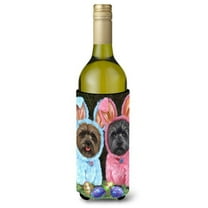 Cairn Terrier Easter Bunnies Wine Bottle Hugger