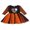 Orange, variant on Toddler Baby Girl Halloween Dress Ghost Print Stripe Long Sleeve Tutu Skirt Mesh Mini Dress Clothe