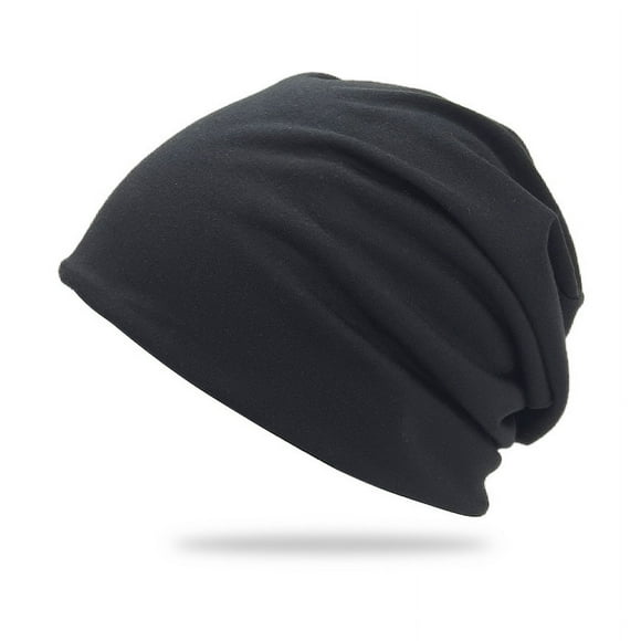 Zhuge gorra unisex de doble capa de color sólido, gorra fina tipo pulóver, utilizada para combinar con ropa, jardinería, playa (negra)