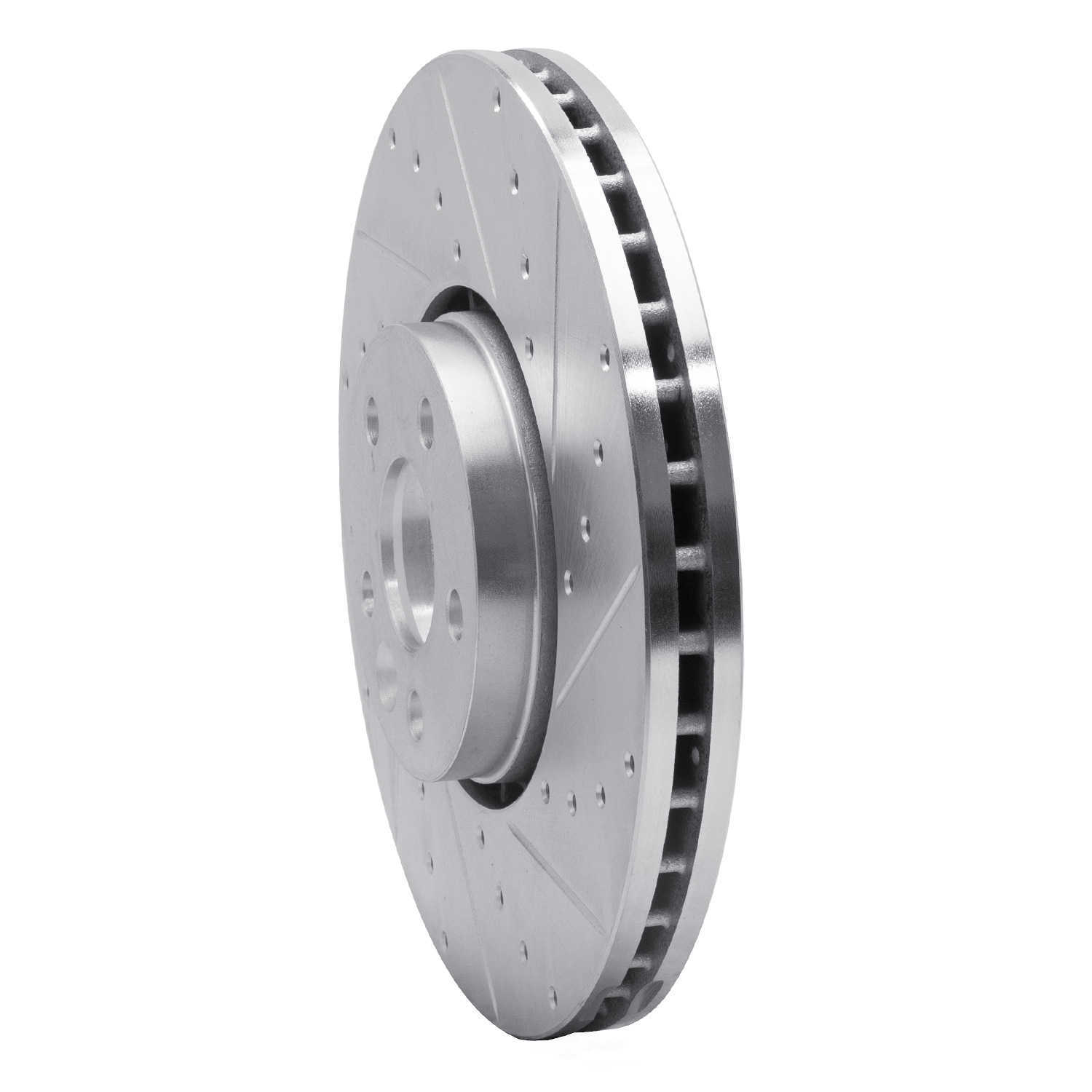 Dynamic Friction Company 631-27043R DFC Brake Rotor - Drilled And Slotted - Silver