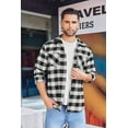 thumbnail image 3 of COOFANDY Men's Flannel Plaid Shirts Long Sleeve Casual Button Down Shirt with Pockets, 3 of 6