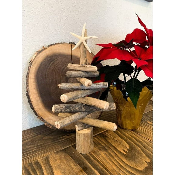 1 Ft Tall Driftwood Christmas Tree - Handmade in Iowa, USA