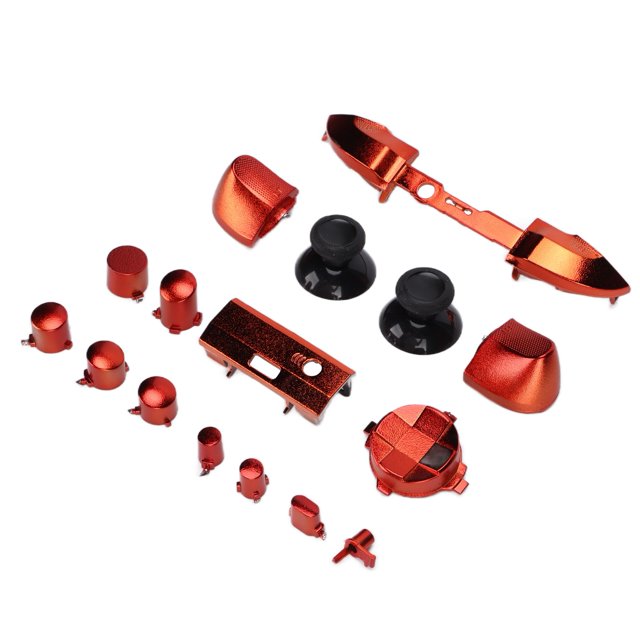 Jeu Complet de Bouton de Placage de Contrôleur de Jeu, Bouton de Repalcement de Poignée de Jeu Unique Confortable Se Sentir Compatible pour la Série X Rouge