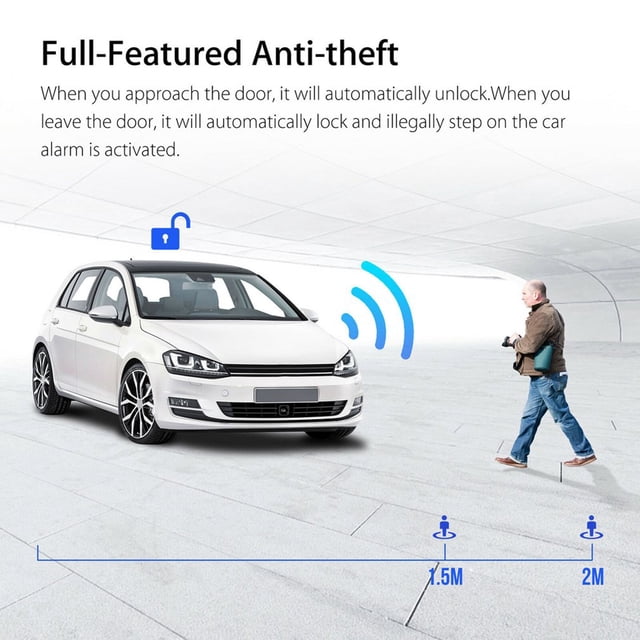 Original Car Keyless Entry System One Button Universal Start Vibration Alarm Pke 12V Remote Control Induction Starter