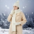 thumbnail image 5 of Womens Winter Hat Scarf Glove Set Lined Knit Warm Cozy Winter Accessories 3 PC Bundle, 5 of 6