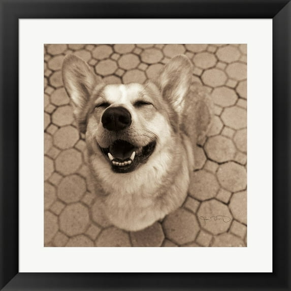 Great Art Now Smile and The World Smiles with You Crop by Jim Dratfield Framed Wall Art 20"W x 20"H