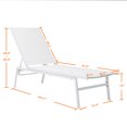 thumbnail image 5 of Nuu Garden Outdoor Patio Chaise Lounge Chair,Portable Folding Recliner, Beach Chair Lounge Chair for Lawn, Backyard, Beach, White, 5 of 9
