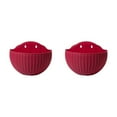 thumbnail image 4 of Youkk Easy To Install Double-layer Plastic Flowerpot For Walls Drainage Flower Pot Claret 2Set, 4 of 6