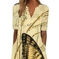 thumbnail image 3 of DYMADE Women Plus Size Fashion Printed Holiday Loose Midi Dress, 3 of 4