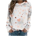thumbnail image 2 of RKSTN Blouses pour Femmes, Chandail en Molleton Imprimé de la Saint-Valentin, Épaule à Manches Longues, Col Rond, Blouses Habillées Décontractées, 2 of 4