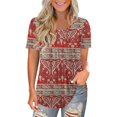 thumbnail image 1 of asddcavvf Blouse pour Femmes Hauts Grande Taille Manches Courtes Plis Chemises Imprimé Floral, 1 of 5