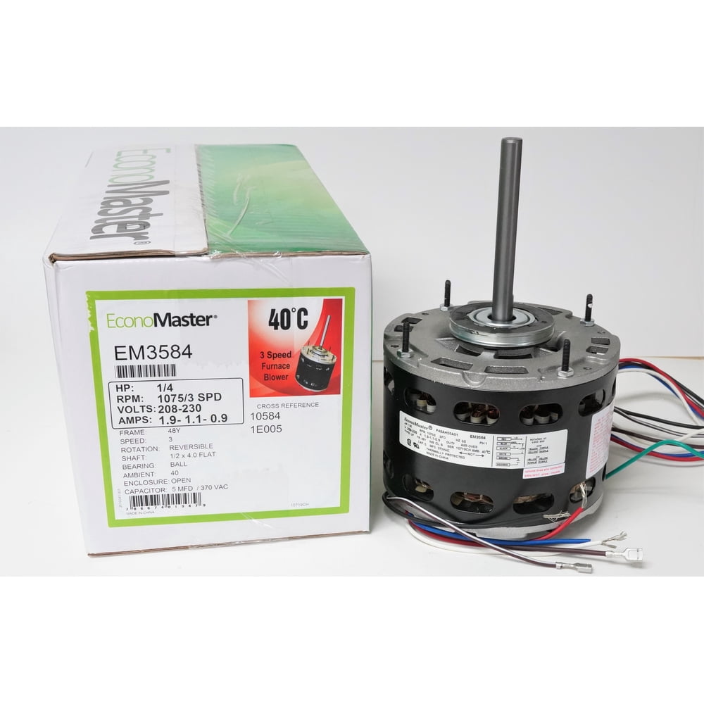 Air Handler Furnace HVAC Blower Motor EM3584 55/8" Diameter 1/4 HP