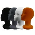 thumbnail image 1 of Flocking Foam Female Head Model Wig Hat Holder DIY Props Headwear Display Mold, 1 of 10