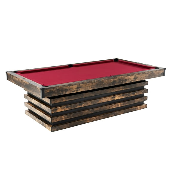 Barrington Ashford 8 ft Pool Table with Burgundy Wool Felt and K66 Bumpers