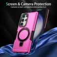 thumbnail image 6 of Cowithday for Samsung Galaxy S21 FE 5G Case with Magnetic Ring Stand, [Ring Holder] [Military Drop Protection] [Non-Slip Grip] Shockproof Soft Edge Phone Case Cover for Samsung S21 FE, Pink, 6 of 9