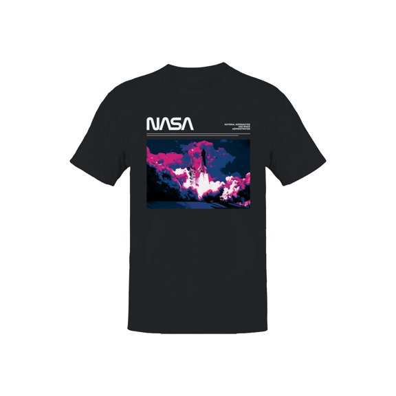 Officially Licensed Nasa Space Shuttle Neon Launch Men's T-shirt