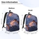 thumbnail image 2 of Disketp Winter Fire Dragon print Canvas Backpack Lightweight Travel Daypack Student Rucksack Laptop Backpack-, 2 of 5