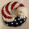 thumbnail image 2 of American Eagle Wreath, Glory Patriotic Red White and Blue Eagle Wreath for Front Door Window Wall Decoration, 2 of 5