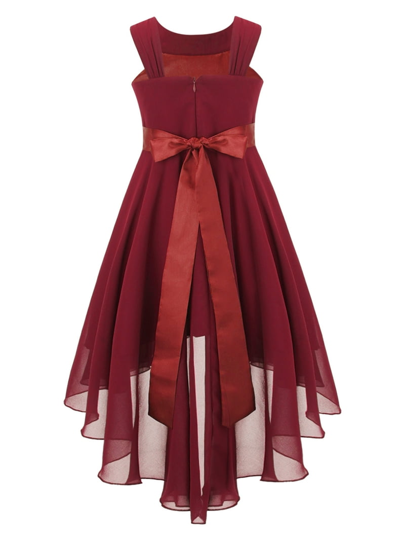 blue dress for baby girl Zapaka Women Burgundy Bridesmaid Dress with Puff Sleeves Sweetheart Ankle-Length Wedding Party Dress, Burgundy / US16W main image 1