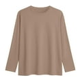 thumbnail image 5 of SUNBS T Shirts for Women Oversized Long Sleeve Basic Crewneck Tee Fall Winter Casual Blouses, Sizes S-3XL, 5 of 7
