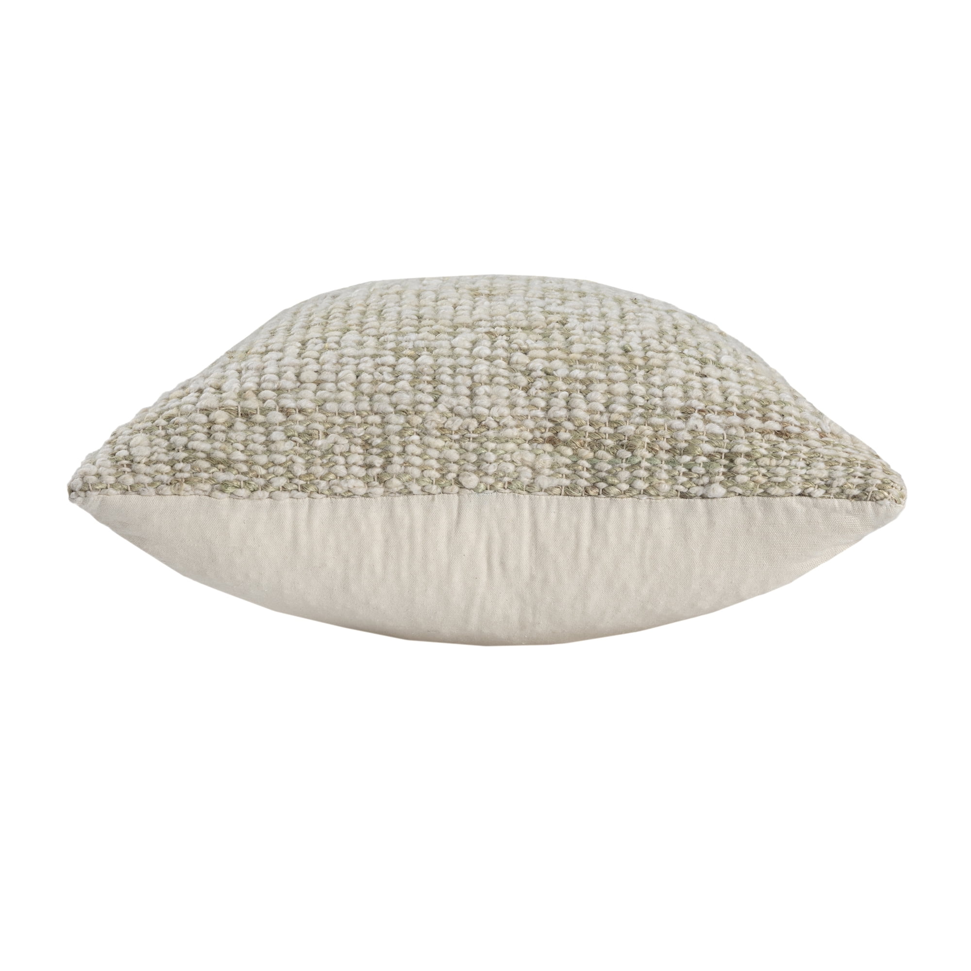 Harlow Hill Tulsa 22" x 22" Ivory/Green Striped Wool Blend Adult Decorative Throw Pillow Cover