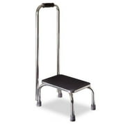 DURO MED DMI Step Stool with Handle for Adults and Seniors, Heavy Duty Metal Stepping Stool for High Beds, Portable Foot Step Stool for Elderly, 300 lb Weight