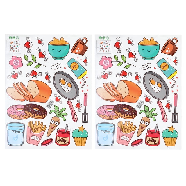 Autocollants en PVC, 2pcs Autocollant Innovant en PVC Cuisine Auto-Adhésif Sticker Mural Essayé et Approuvé