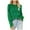 Green, variant on Women's Christmas Sweater Pullover Long-sleeved Christmas Tree Snowflake Pattern Christmas Knit Round Neck Sweater Top for Fall and Winter,, Ideal as Christmas Sweaters for Women ,Green,L