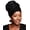 black, variant on VZQIPre-Tied African Head Wrap - Soft, Breathable Turban Headwrap Scarf for Women, Fashionable Head Wrap Turbans for Daily, Work, and Special Occasions, Comfortable Hair Wraps