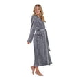 thumbnail image 4 of Turquaz Linen Super Soft Blush Plush Hooded Women's Robe (Small / Gray), 4 of 4