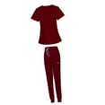 thumbnail image 3 of Nursing Scrubs Uniform with Scrub Top and Pants for Cosmetology SPA Pet, 3 of 8