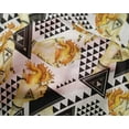 thumbnail image 4 of oneOone Silk Tabby Yellow Fabric Triangle Sewing Material Print Fabric By The Yard 42 Inch Wide, 4 of 4