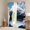 thumbnail image 3 of Feelyou Tokyo Mount Fuji Curtains Pack of 2 (42x84 Each) for Adult, Pink Cherry Blossoms Curtains Blackout, Japanese Style Bedroom Curtains, Black Out Curtains Decor, 3 of 6