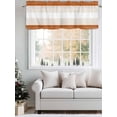 thumbnail image 5 of Orange Beige Stripe Curtain Valances for Windows, Modern Art Horizontal Striped Kitchen Valance Window Treatment, Light Filtering Block Curtains for Bathroom/Bedroom/Living Room 42'' x 18'', 5 of 9