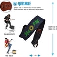 thumbnail image 3 of Correa para guitarra Strap o Tahali para guitarra acústica, bajo eléctrico, guitarra eléctrica Kidam  Elegance XL Sol verde/amarillo, 3 of 4