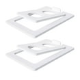 thumbnail image 3 of Colcolo 2Pcs Tilted Desktop Speaker Stands Iron Tabletop Speaker Stand for Bookshelf White L, 3 of 8