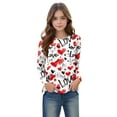 thumbnail image 5 of Meichang Girls Valentine's Day Tops Long Sleeve Crew Neck Shirts Heart Print Holiday Blouses, 5 of 8