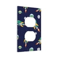 thumbnail image 2 of Kll Astronaut Dinosaur And Space Wall Plate,Gloss Finish,Standard Size 1 - 5" X 3", Polycarbonate Thermoplastic,Electric Receptacle Plug Covers, 2 of 8