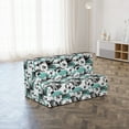 thumbnail image 2 of Floral Foldable Mattress, Exotic Hibiscus on Stripes, 74.8" x 39.4", Grey White Teal, by Ambesonne, 2 of 4