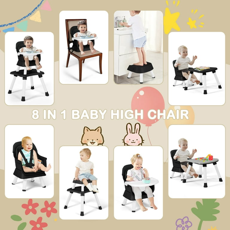 AILEEKISS 8 in 1 Baby High Chair, Toddler Dining Booster