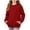 Red, variant on Chiccall Casual Girls Crew Neck Sweatshirt Plain Tone Soft Comfortable Daily Walking Shopping Vacation Cute Pullover Sweatshirt for Kids